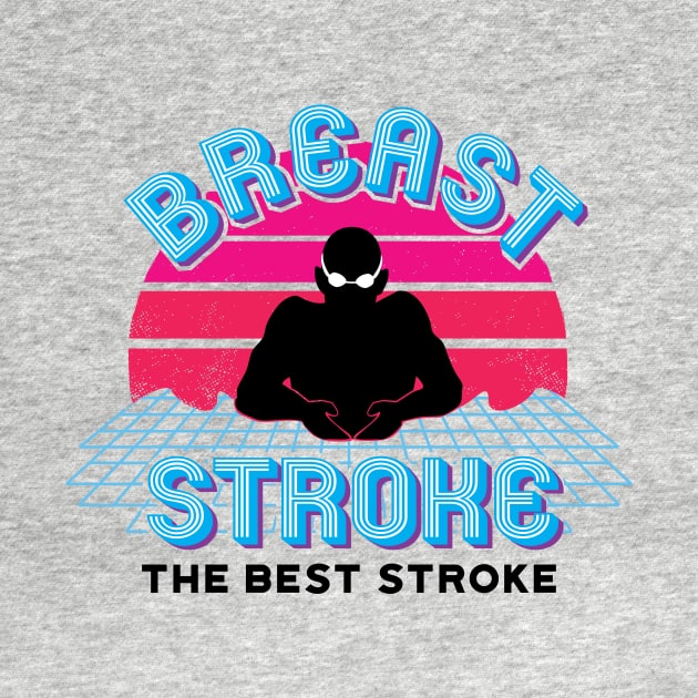 Retro Breaststroke Swim Fan Retro Swim Team by atomguy